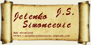 Jelenko Simončević vizit kartica